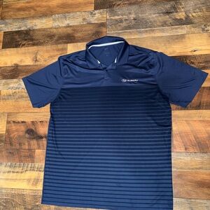 Nike Blue Athletic Subaru Polo Shirt